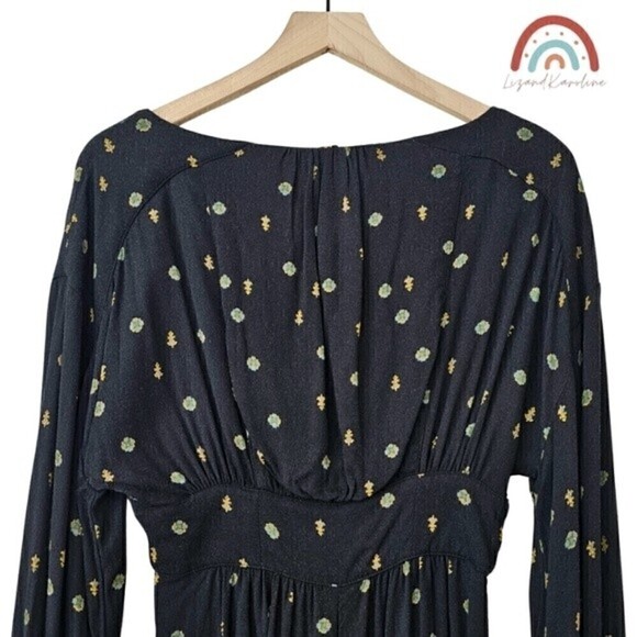 Free People Love Grows Geometric Playsuit Bohemian Floral Summer Jumpsuit - Picture 6 of 13
